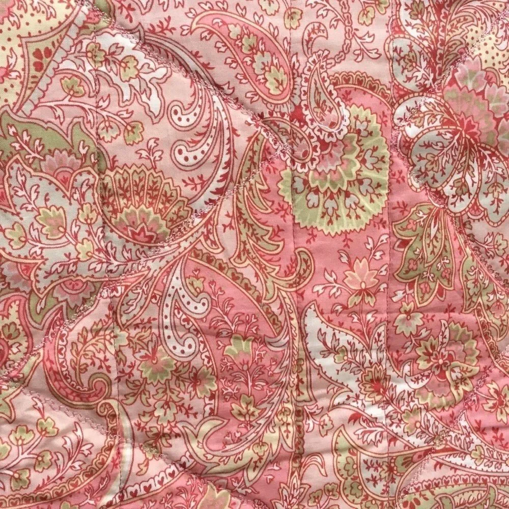 NWT Hand Crafted Orange, Yellow & Greens Quilt